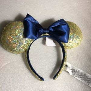 Disney Parks  Ear Headband with golden sequins